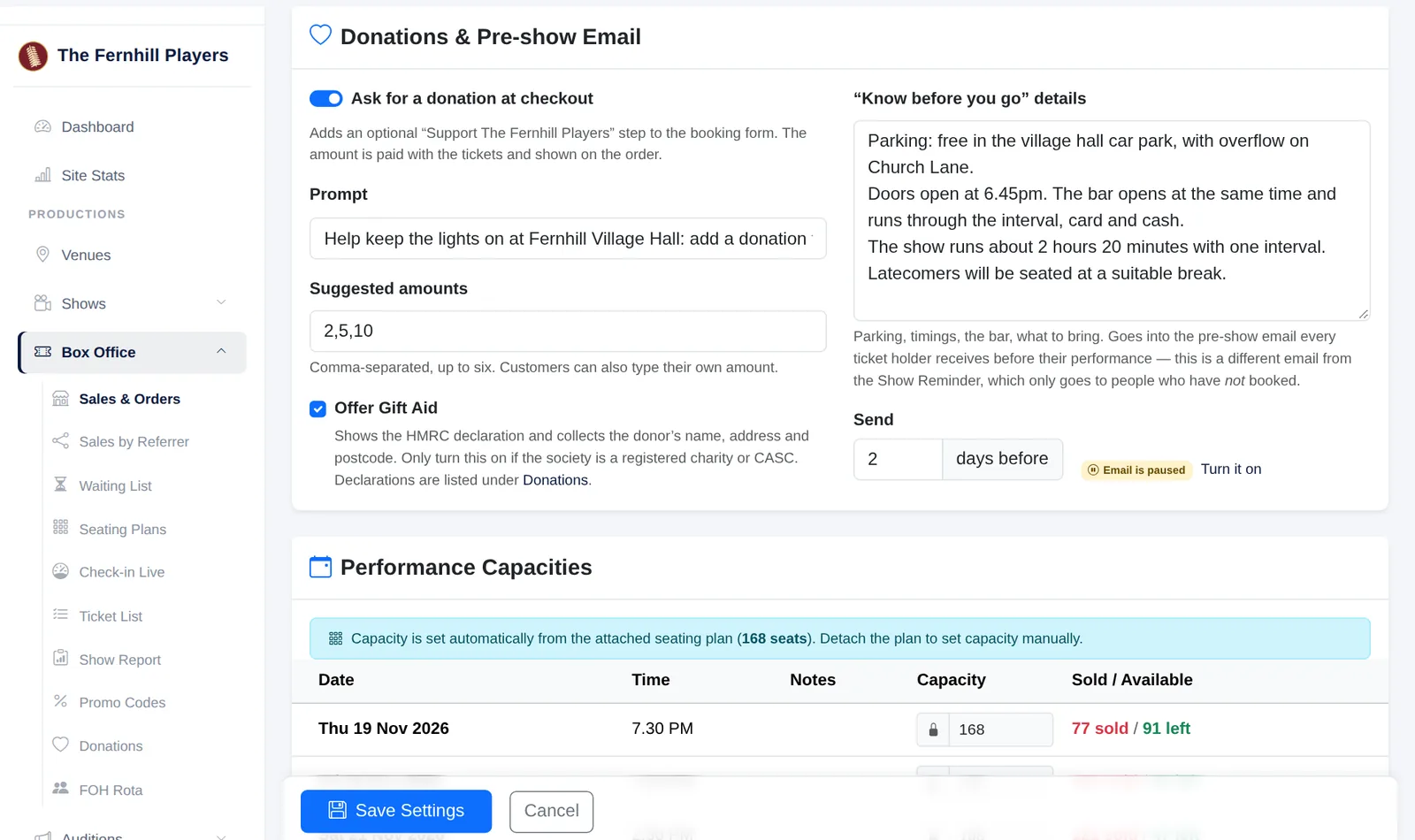 Donations and the