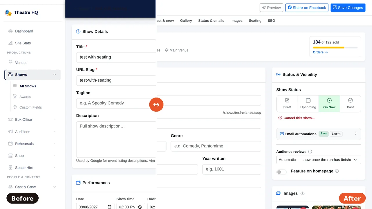 Coming soon: a show editor that works the way your society does