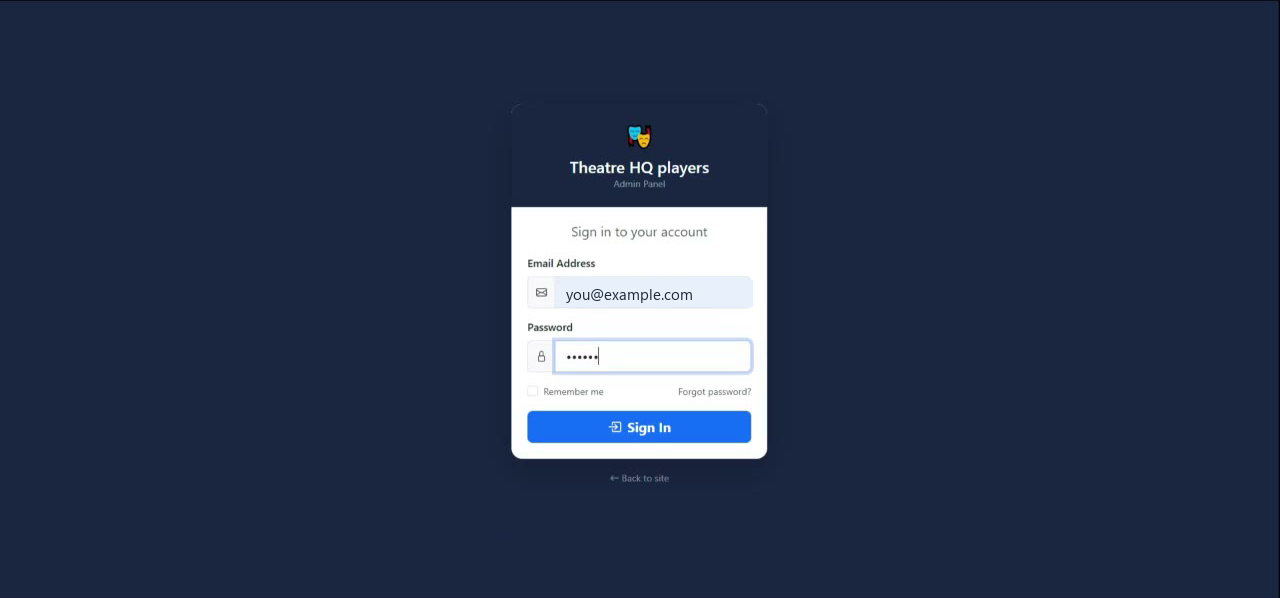 Enter your password and sign in