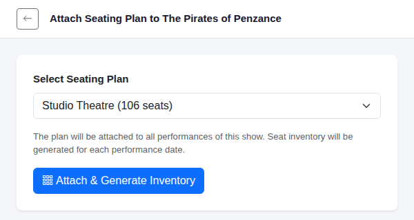 Pick the plan and attach it to the show.