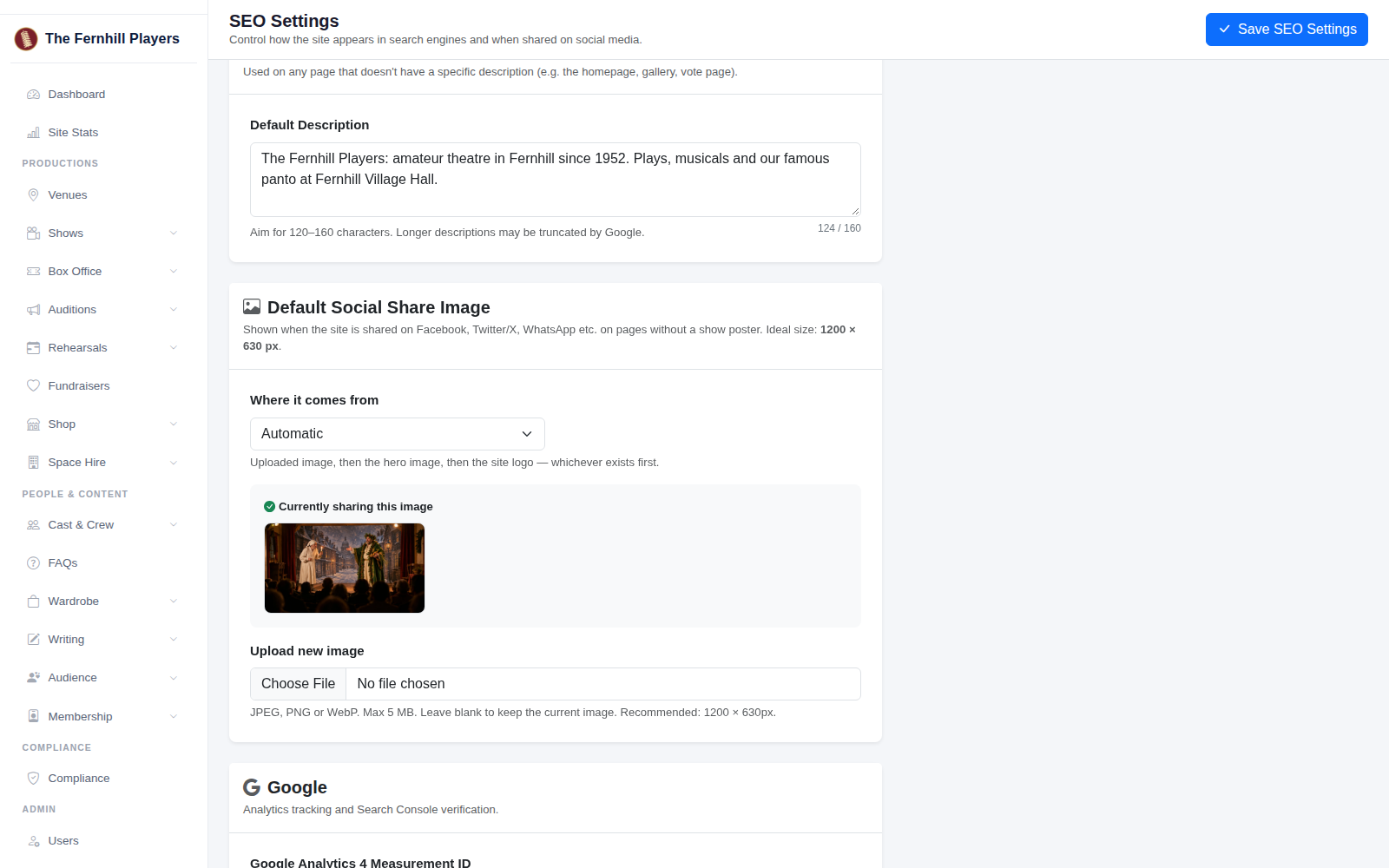 The image shared when someone posts a link to your site.